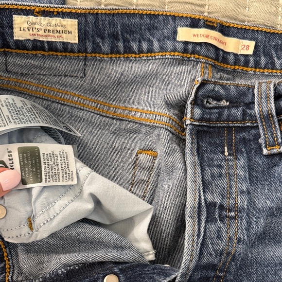 Levi's Women's Straight Leg Jeans - Blue - Picture 2 of 4